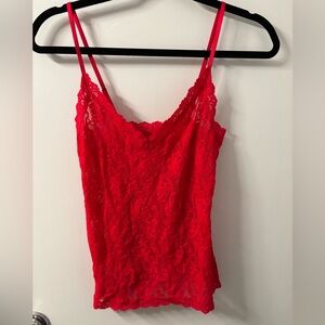Hanky Panky Signature Lace V-Front Cami Red, Small